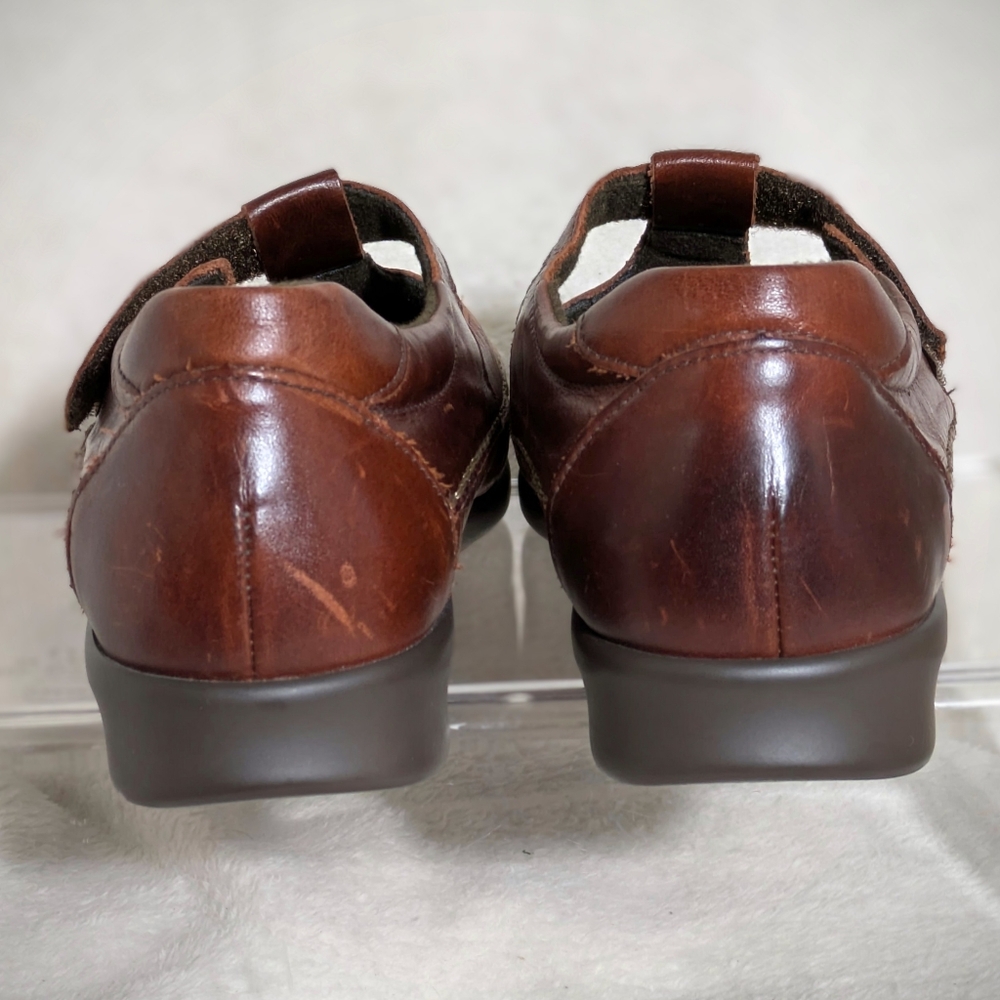 Women’s‎ SAS “Willow” Walnut T-Strap Leather Loafers, Comfortable, Sz 8WW - Picture 5 of 8